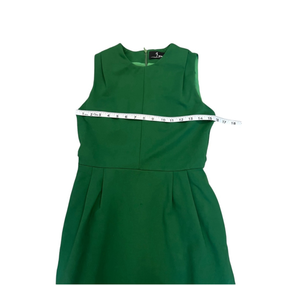 Green Sleeveless Stretch Knee Length Shift Dress M - Picture 8 of 9